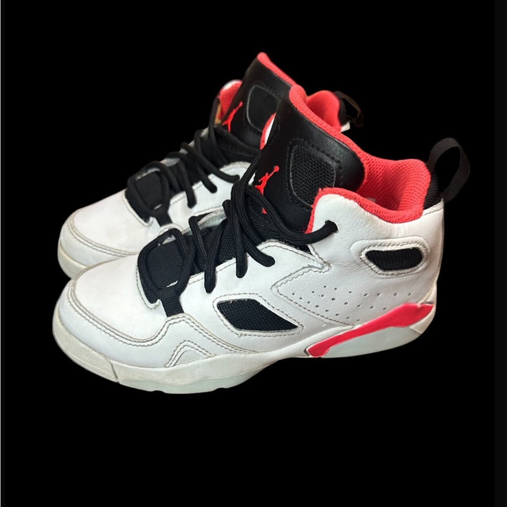 Gently worn Jordan Flight Club 91 White Infrared Basketball Sneakers